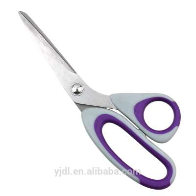 8 inch Titanium plating stainless steel rubber plastic handle household scissors