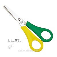 6 3/4 inch Multi-function household yellow and green left handed kid's scissors